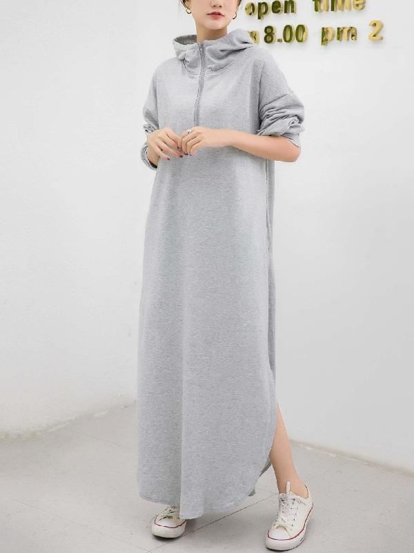 Simple Loose 2 Colors Long Dress