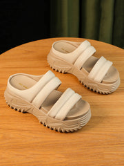 Hollow Open Toe Split-Joint Platform Shoes Slippers