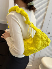 Drawstring Pleated Split-Joint Shoulder Bags Handbags