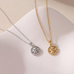 Celestial Compass Pendant Necklace