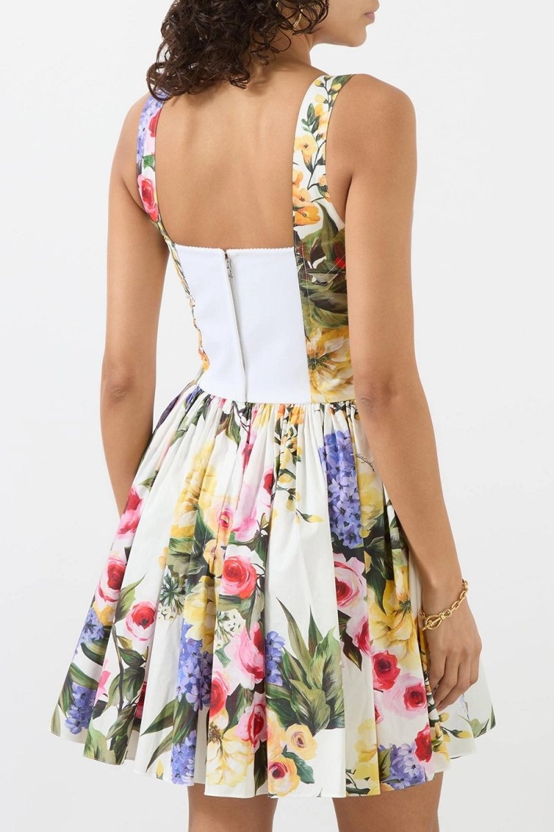 Gemma Floral Printed V-neck Mini Dress