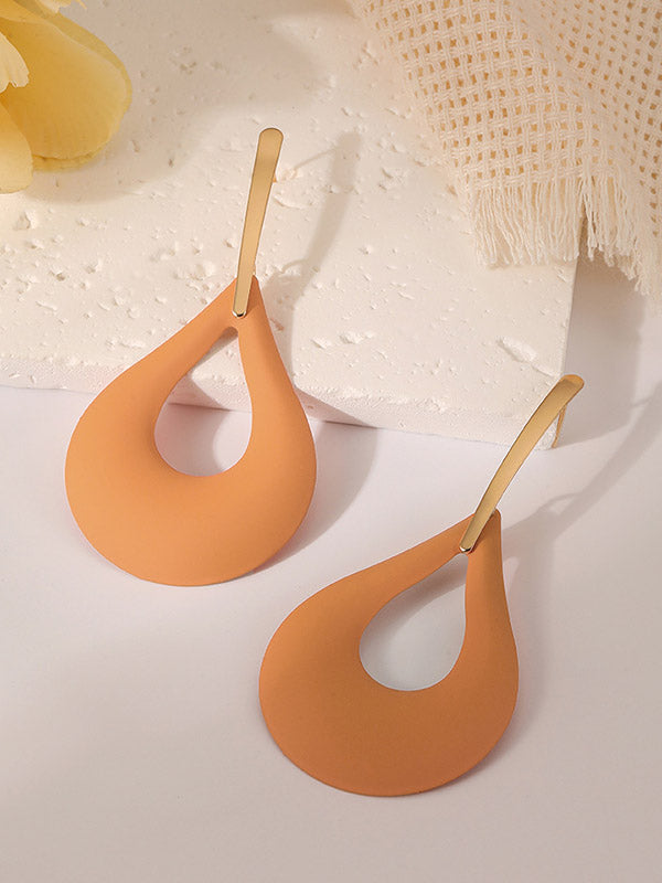 Geometric Hollow Drop Earrings