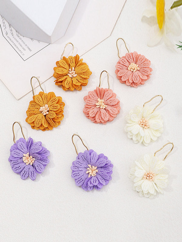 Flower Shape Drop Earrings