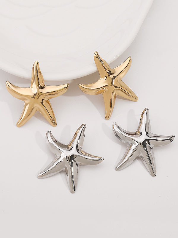 Geometric Star Shape Drop Earrings