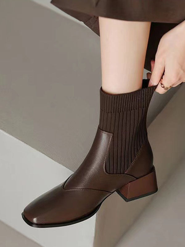 Solid Color Split-Joint Boots Chelsea Boots