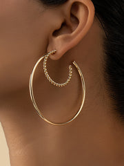 Geometric Textured Ear-Ring Earrings Accessories