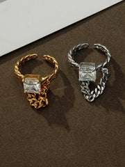 Rhine Stones Tasseled Rings Accessories