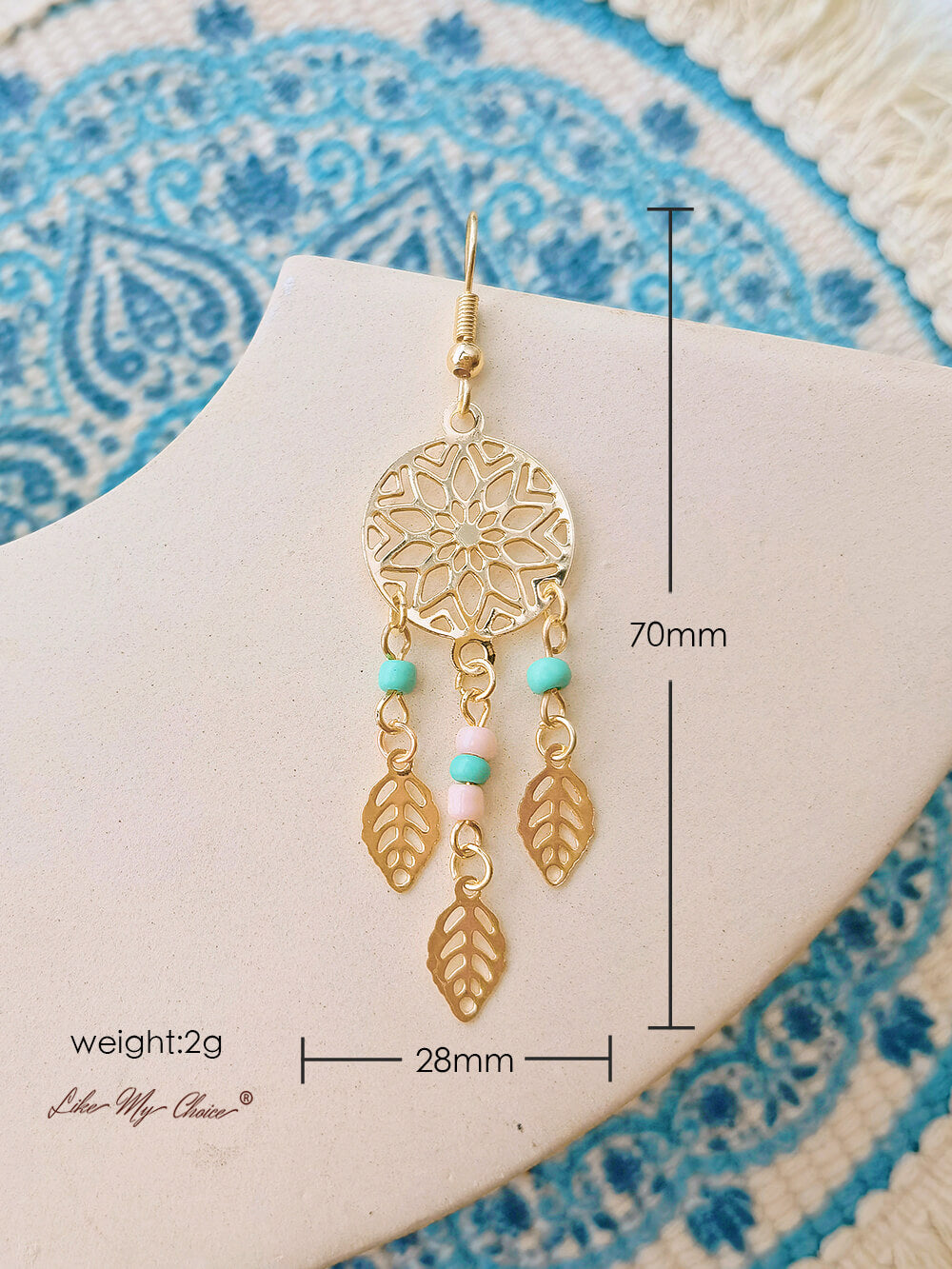 Indian Tribal Earring Dangle Drop Boho Vintage Earring