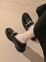 Round-Toe Split-Joint Loafers