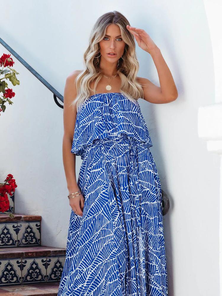 Gloria Printed Flare Maxi Dress