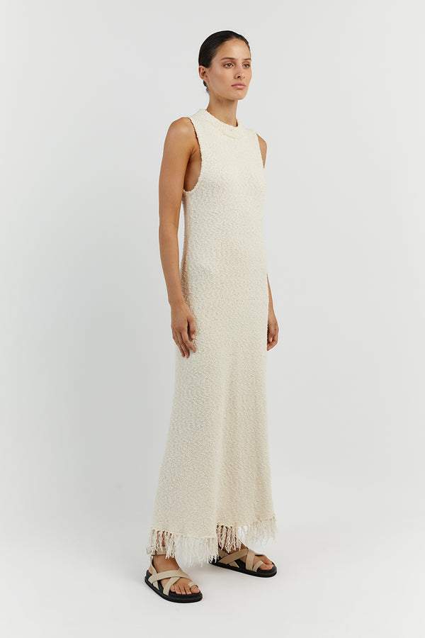 Cornelia Tassel Knit Maxi Tank Dress