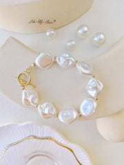 Lrregular Pearl T-Buckle Bracelet