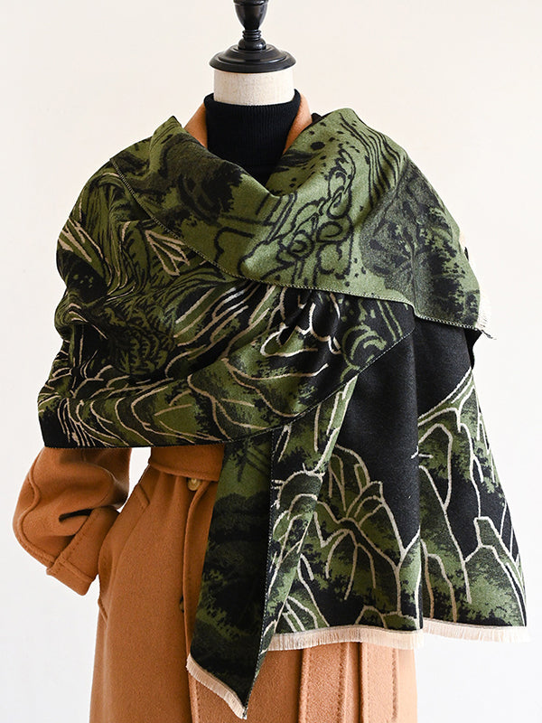 Jacquard Warp Knitting Shawl&Scarf