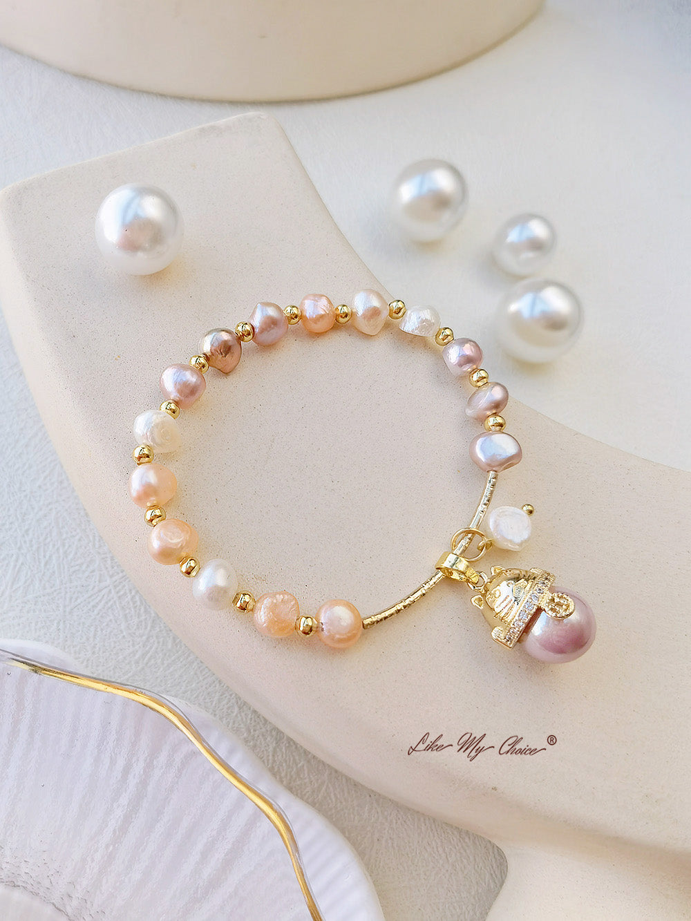 Baroque Asymmetric Freshwater Pearl Bracelet