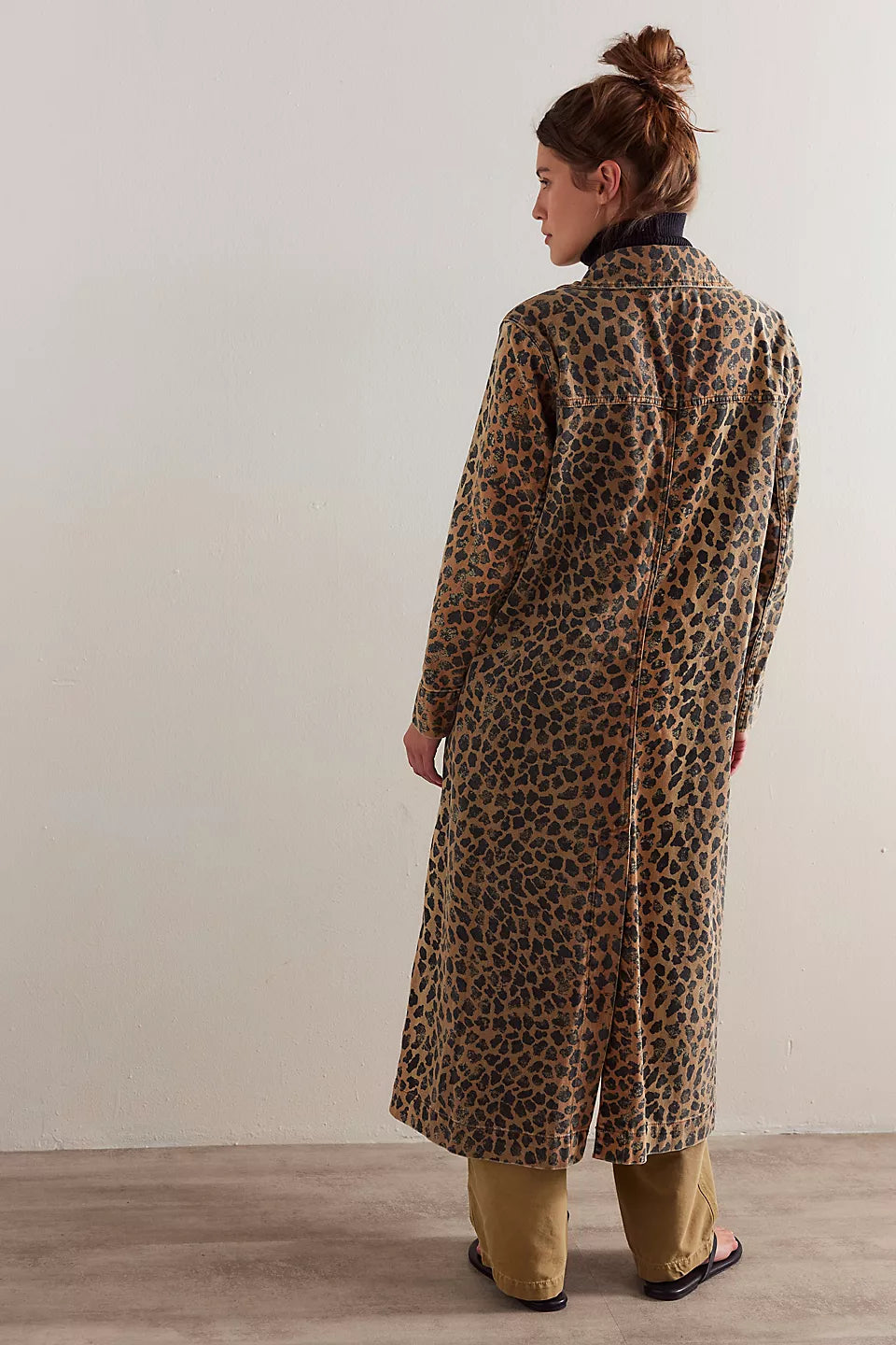 Leopard Print Oversized Coat