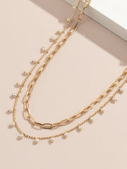 Urban Geometric Pearl Waist Chain Accessories