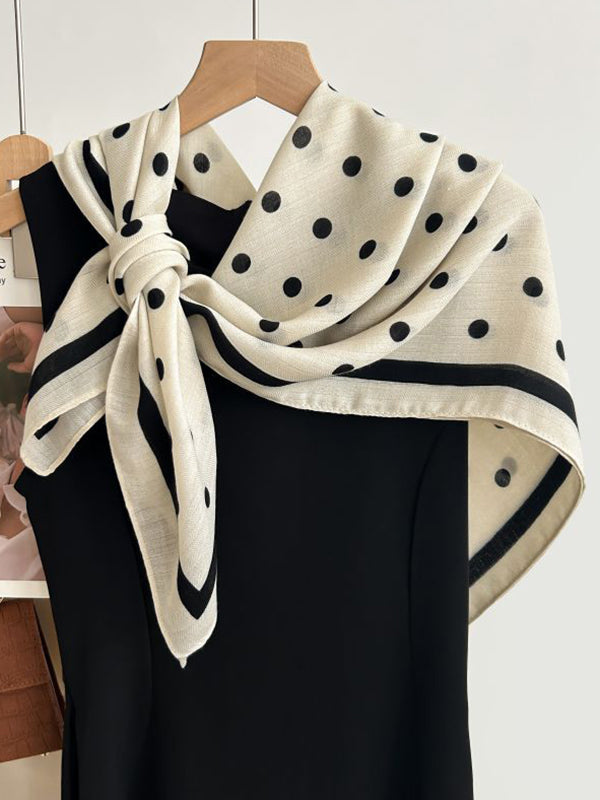 Contrast Color Keep Warm Polka-Dot Shawl&Scarf