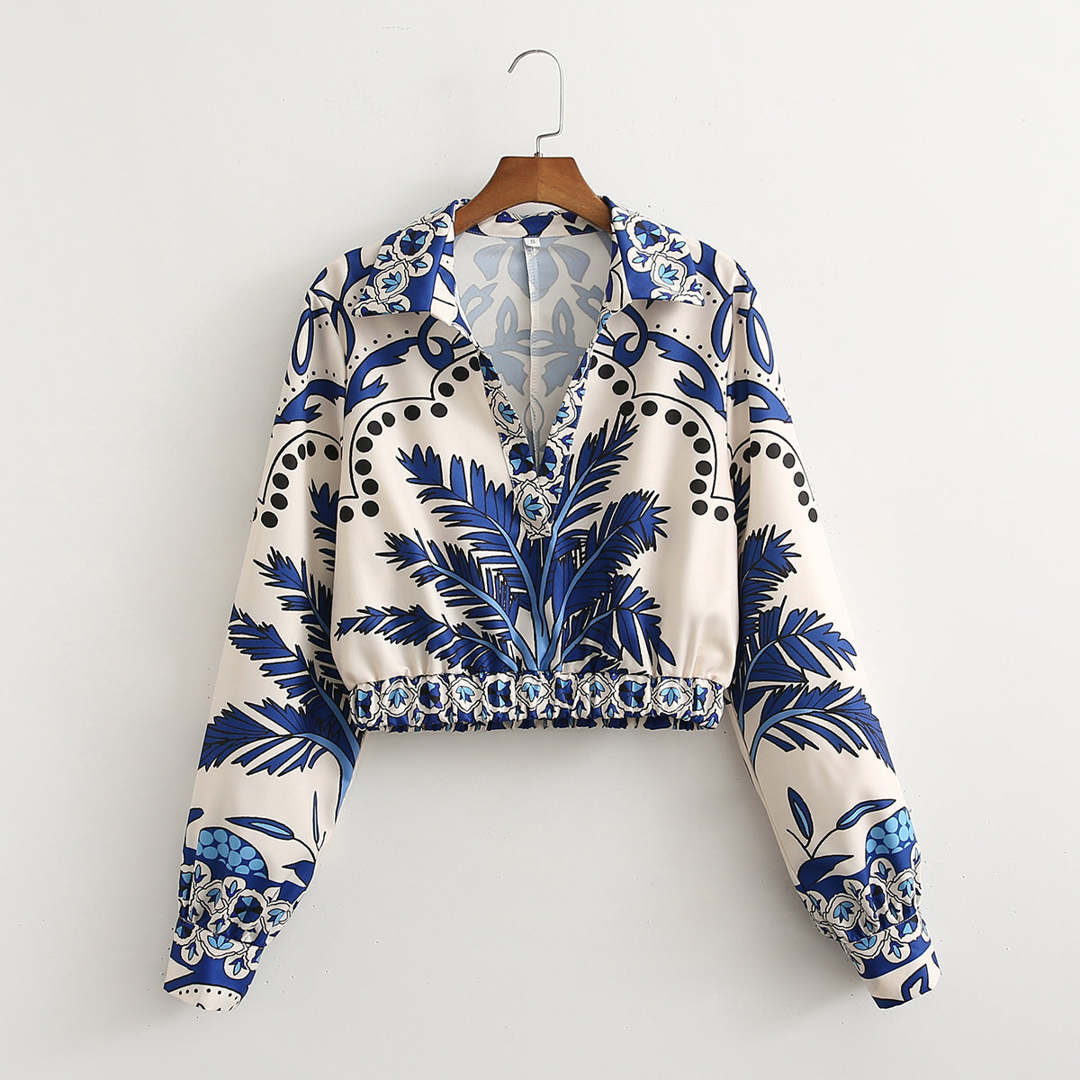 Summer Women’s Long Sleeve Printed Shirt – Stylish Positioning Design