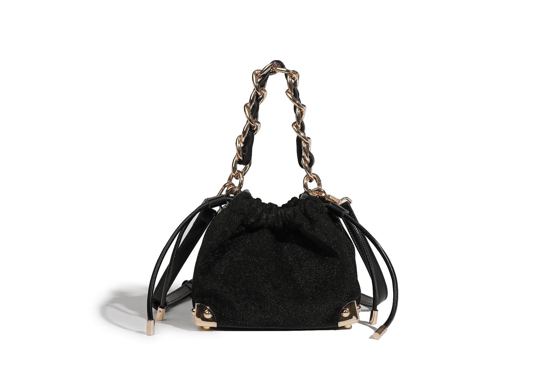 Chic-Chain Velvet Crossbody Bag