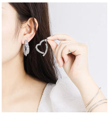 Silkblossom | French Crystal Love Earrings