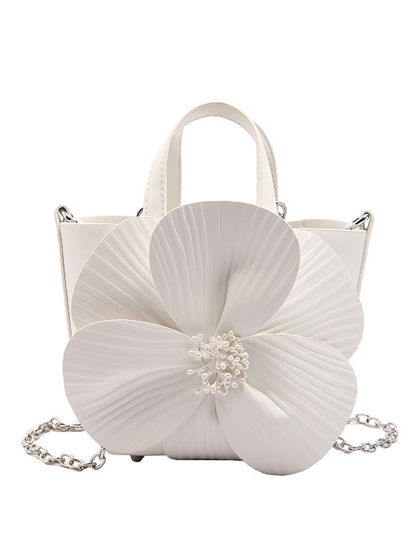 Flower Shape Pleated Split-Joint Bags Crossbody Bags Handbags Tote Bags