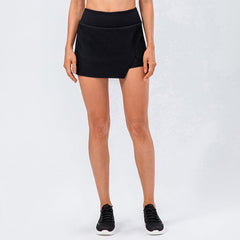 Women Tight Tennis Skirt Anti-Exposure High Top Sports Yoga Fitness Golf Short Pantskirt Pocket