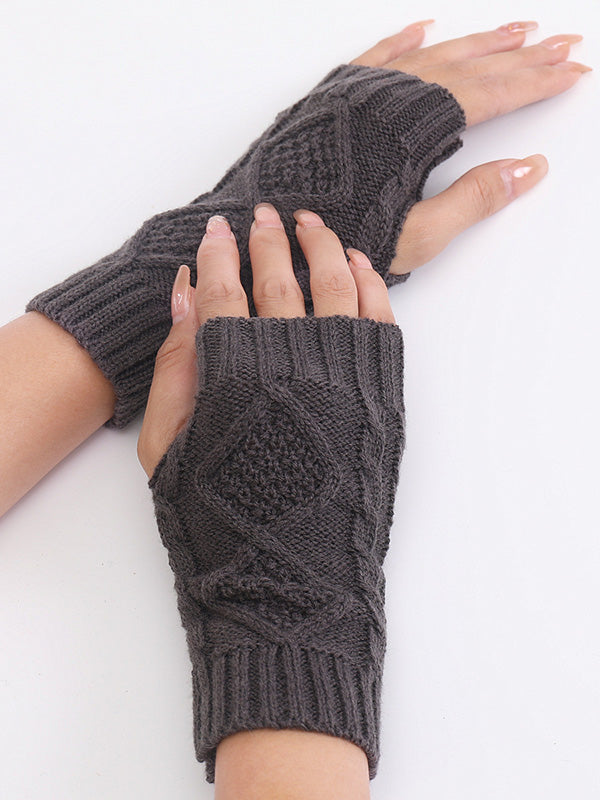 Simple 9 Colors Jacquard Knitting Gloves