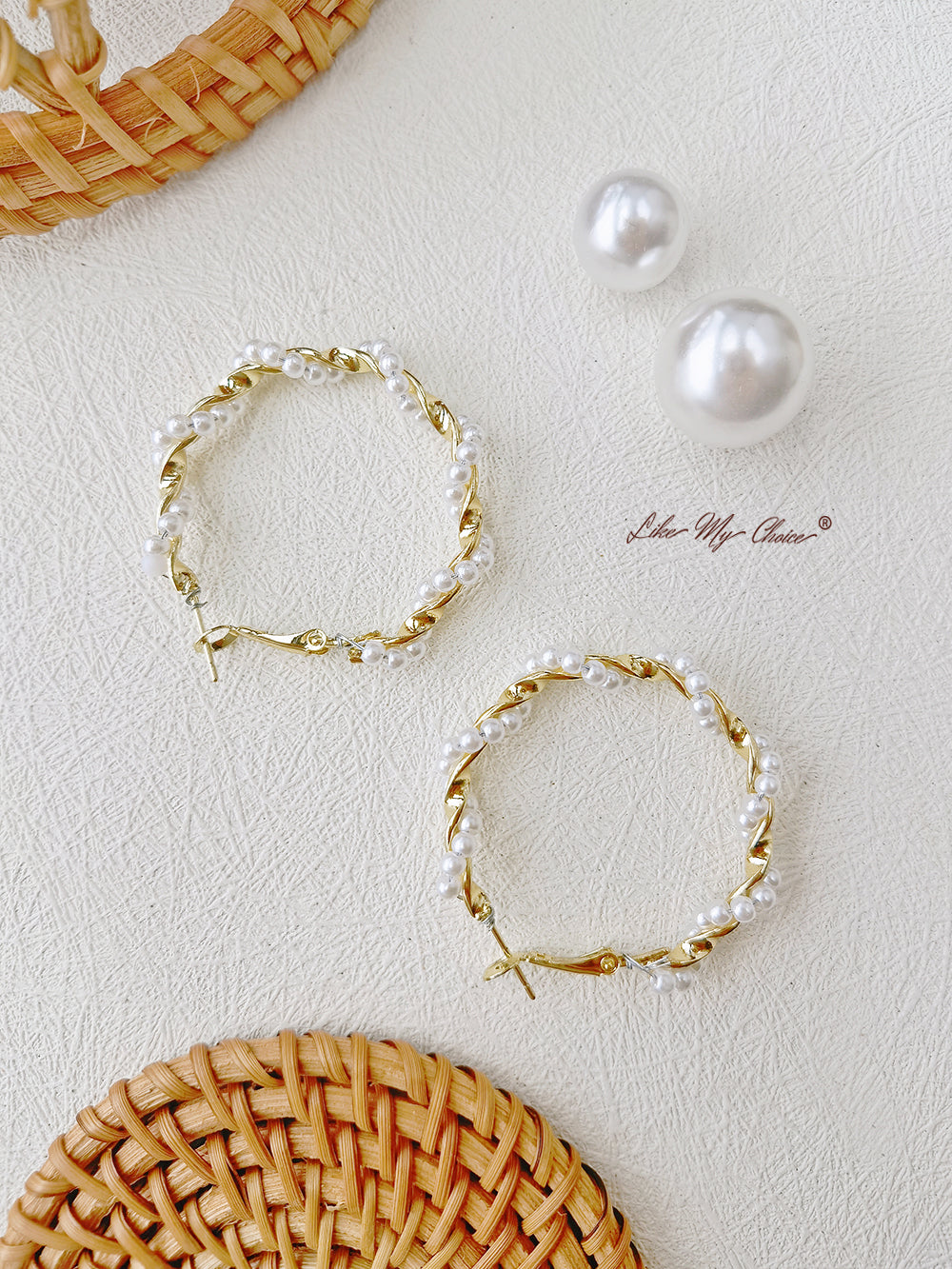 Whimsical Pearl Muses: Boho-Inspired spiral Pearl Earrings