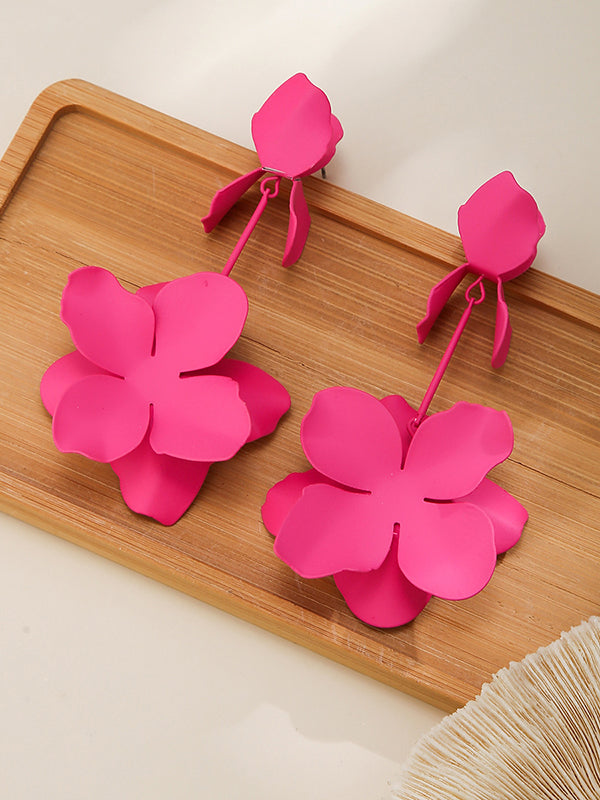 Flower Shape Drop Earrings Earrings Accessories