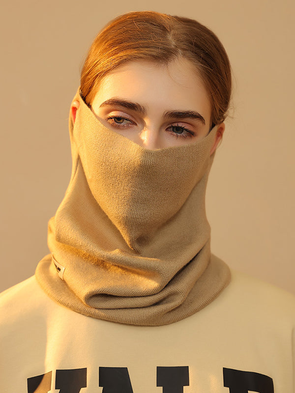 Simple Keep Warm Solid Color Face Shield Masks