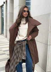 Plush Oversized Belted Puffer Coat