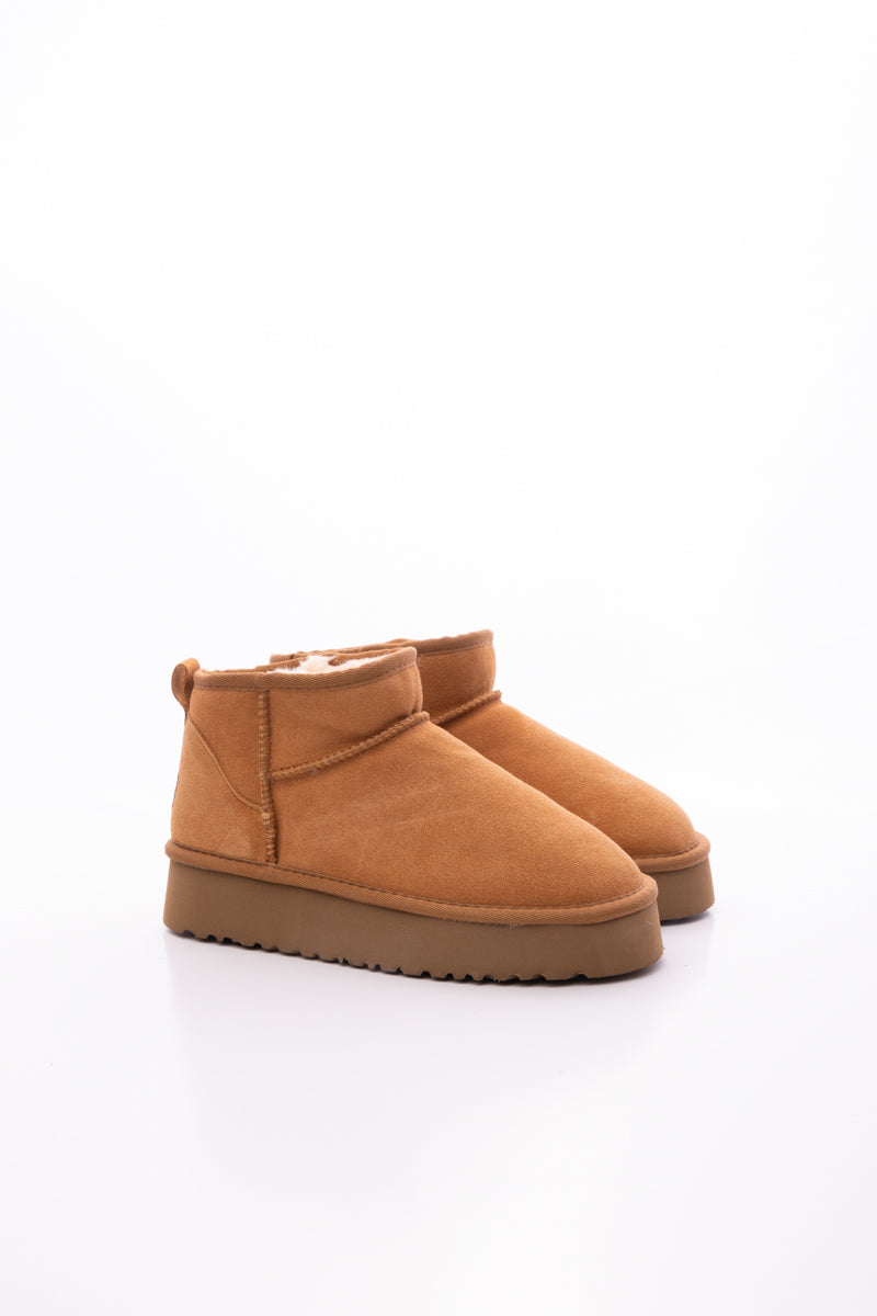 Smaibulun Ugg | Ultra Mini Platform Low Ankle Boot - Chestnut