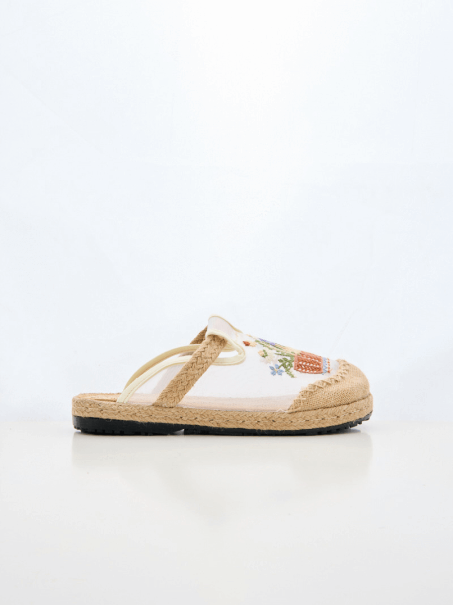 Cactus Rose | Garden Gala Embroidered Mesh Mules