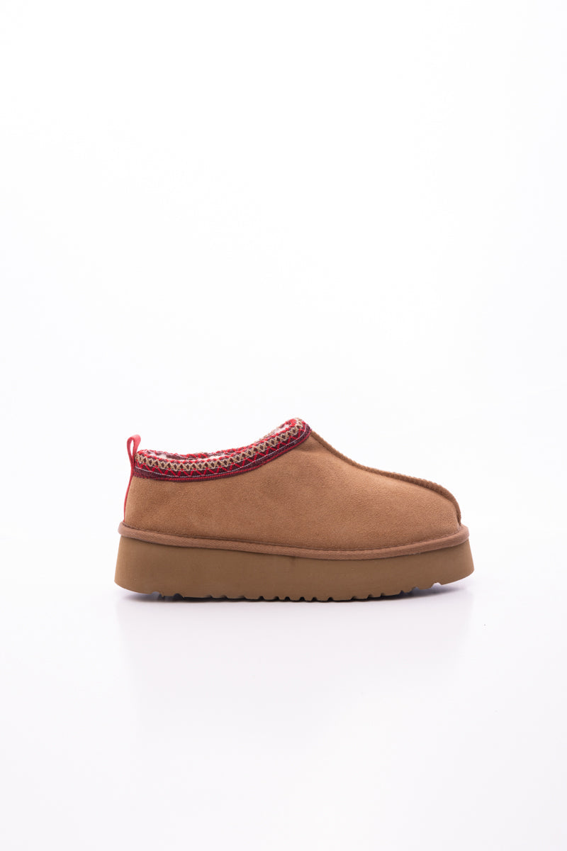 Smaibulun Ugg | Tazzy Mini Platform Low Ankle Slippers - Chestnut