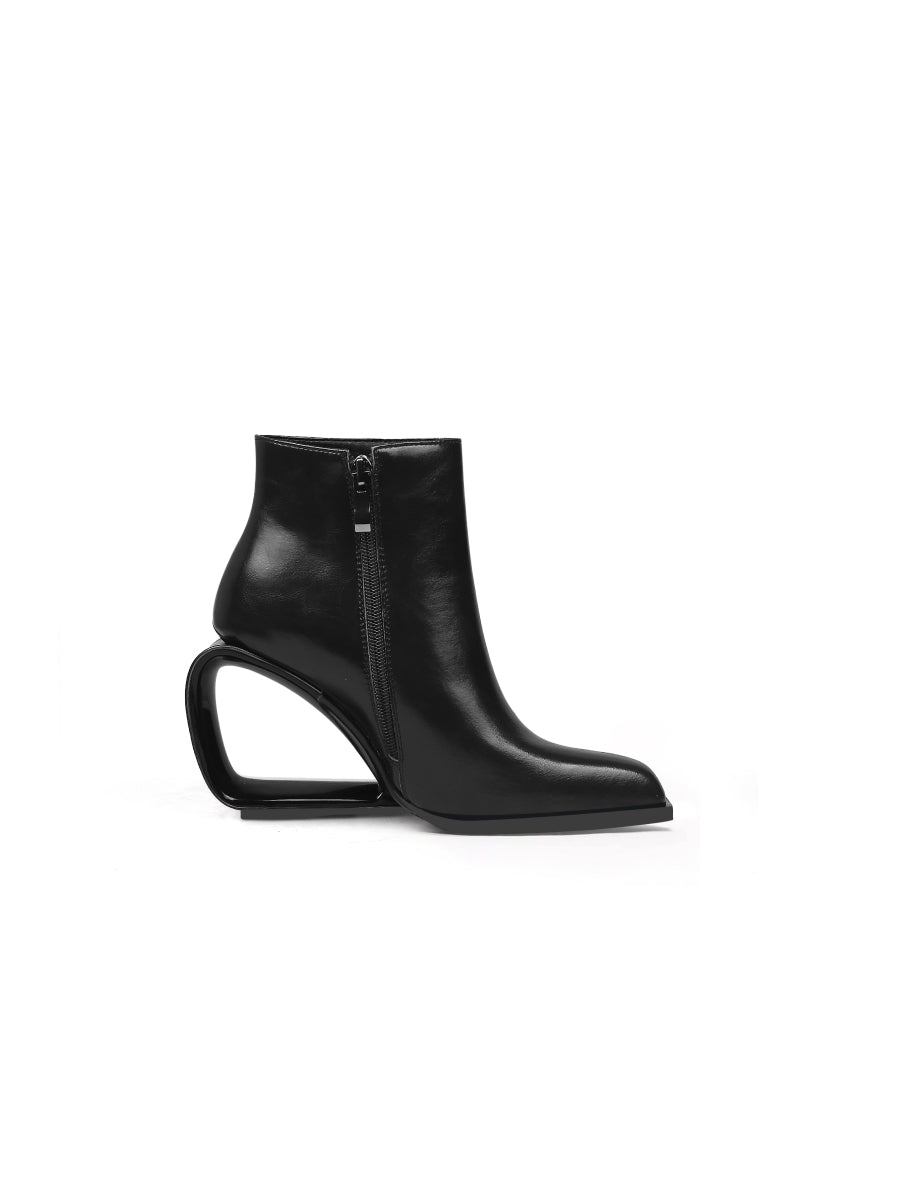 JadyRose | FIREPLACE Wedge-Heel Back Leather Ankle Boot