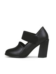 JADY ROSE | Clarke Cross Strap Leather Mary Jane - Black