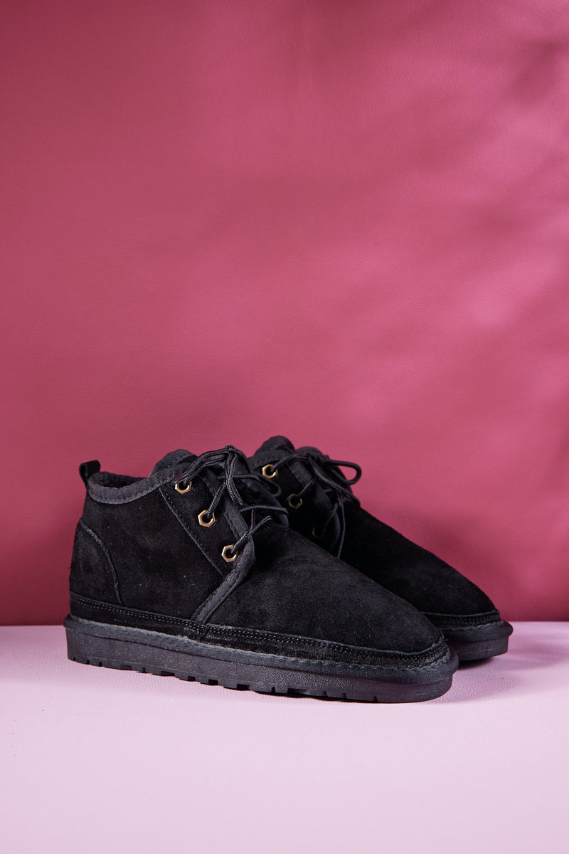 Smaibulun Ugg | Bellman Wool Lined Lace-Up Boots - Black