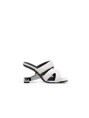 JadyRose | White Croissant Leather Slide