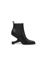 JadyRose | HARPER Elevator Heel Black Leather Chelsea Boot