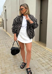 Luxe Leopard Bomber Jacket