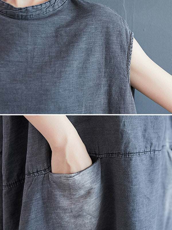 Original Split-Joint With Pocket Denim Dress