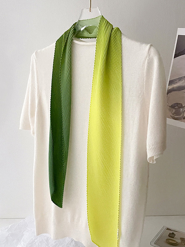 Gradient Pleated Sun Protection Shawl&Scarf