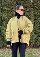 Classic Oversized Flight Jacket – Women's Street Style Essential