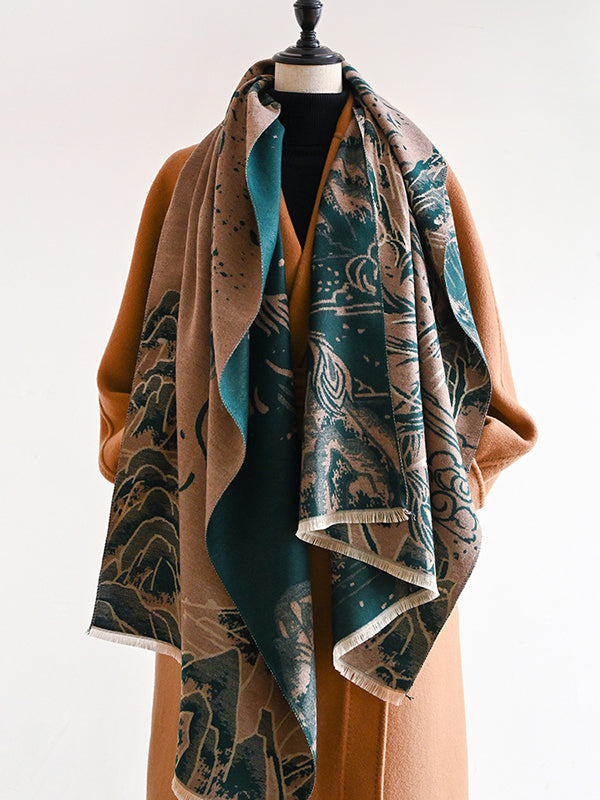 Jacquard Warp Knitting Shawl&Scarf