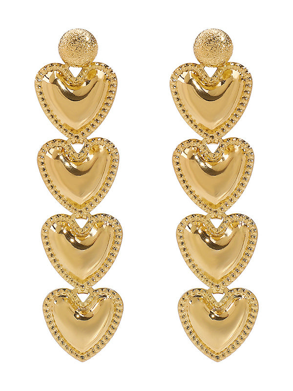 Heart Shape Drop Earrings