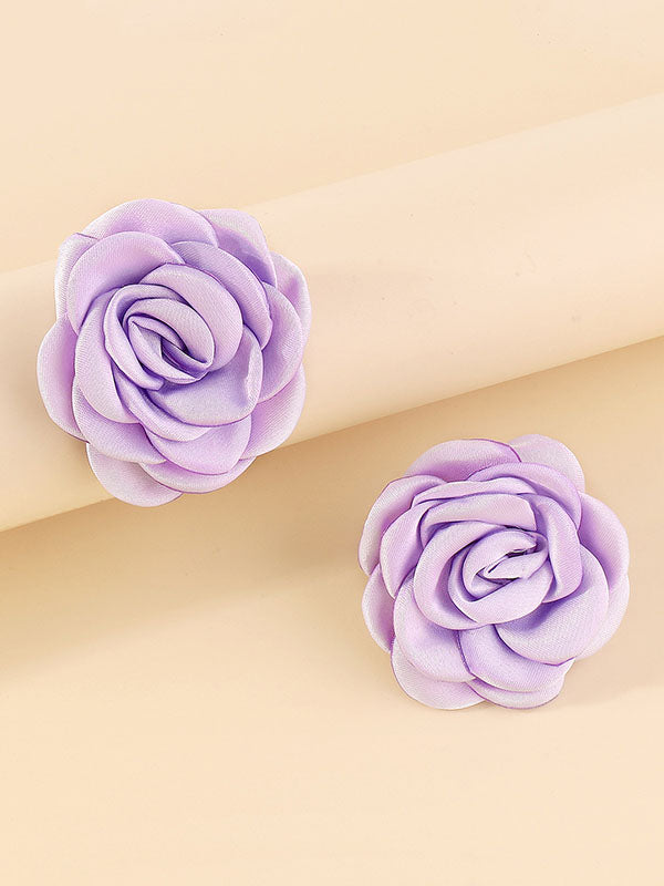 Three-Dimensional Flower Earrings Accessories