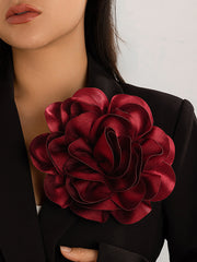 Flower Shape Solid Color Brooch Accessories