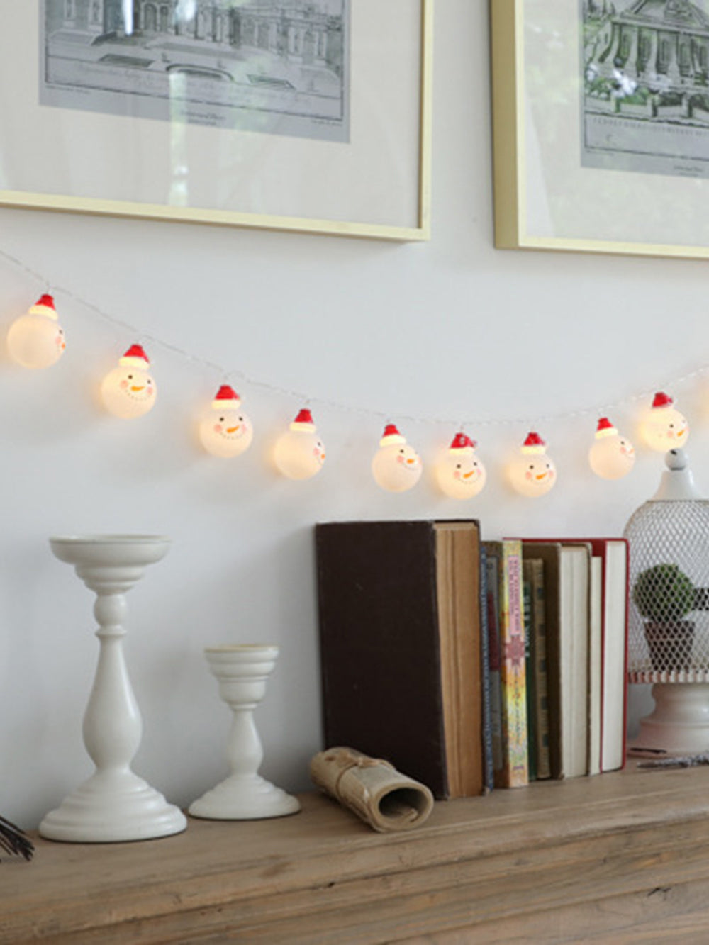 Led Christmas Snowman String Lights