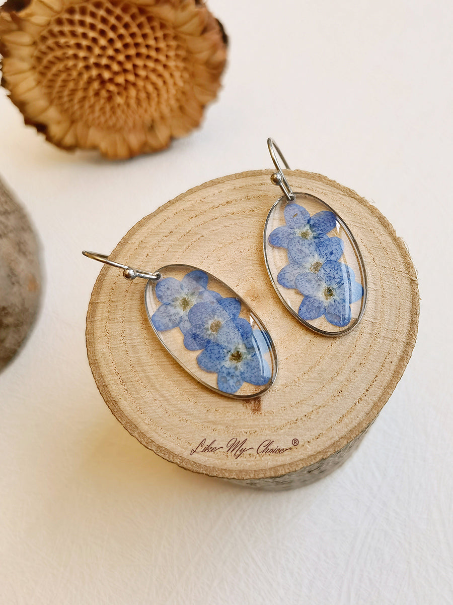 Forget me Nots FlowerEarrings Teardrop Dangle Earring