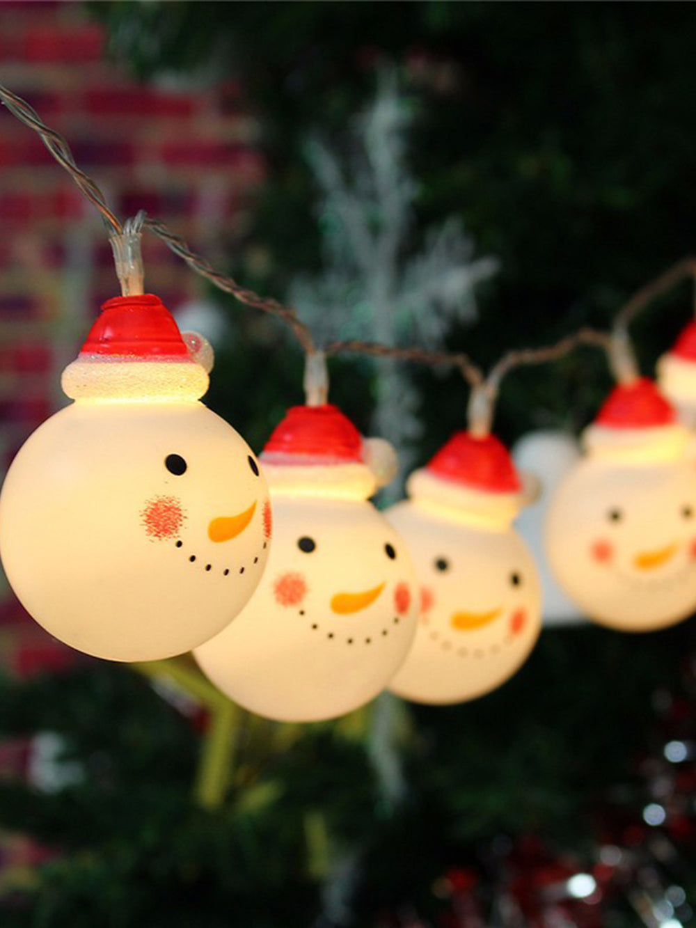 Led Christmas Snowman String Lights